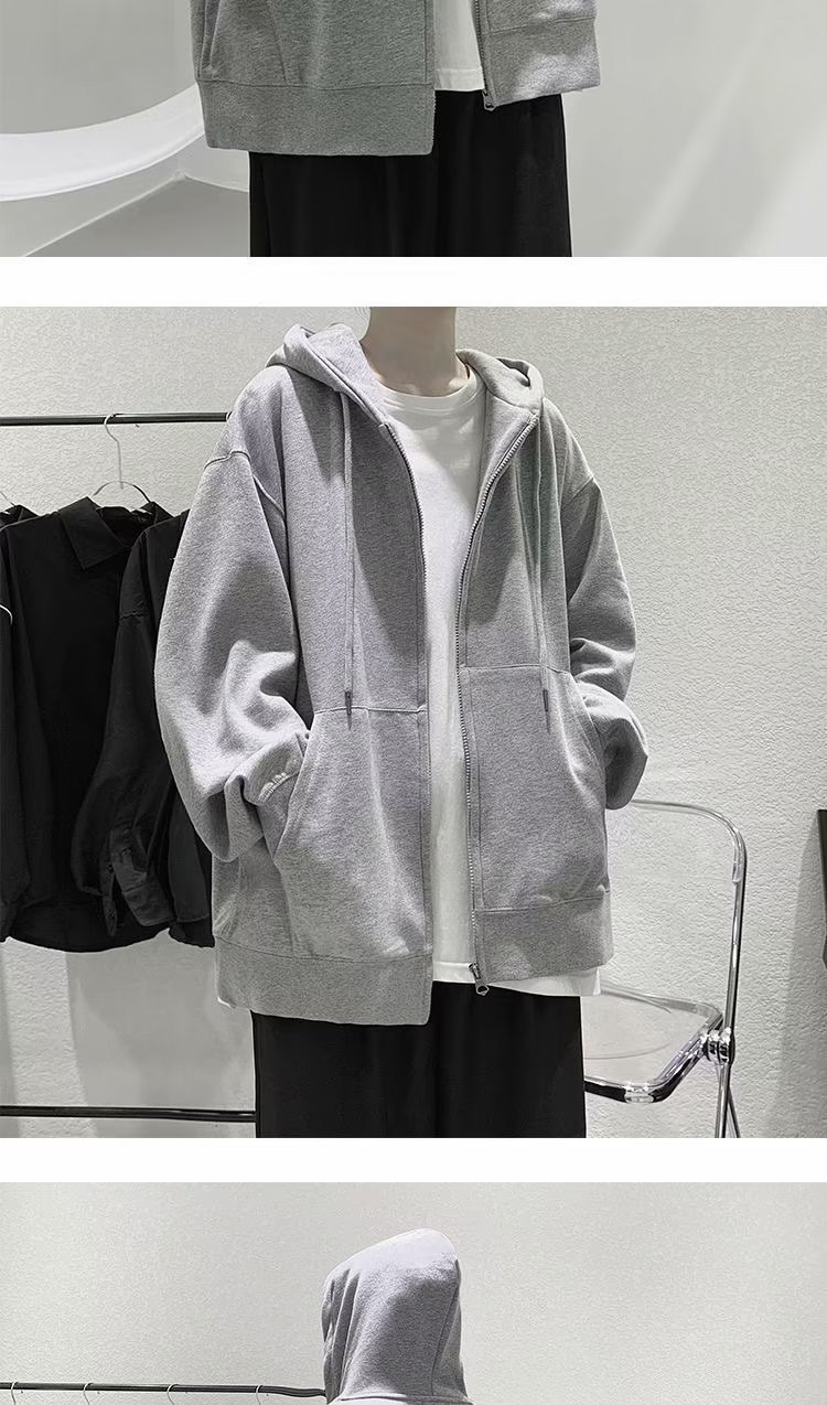 Herren-Kapuzenpullover im Ausverkauf, Frühling, Herbst, Winter, Samt, locker, vielseitig, Freizeitkleidung_voghion.com