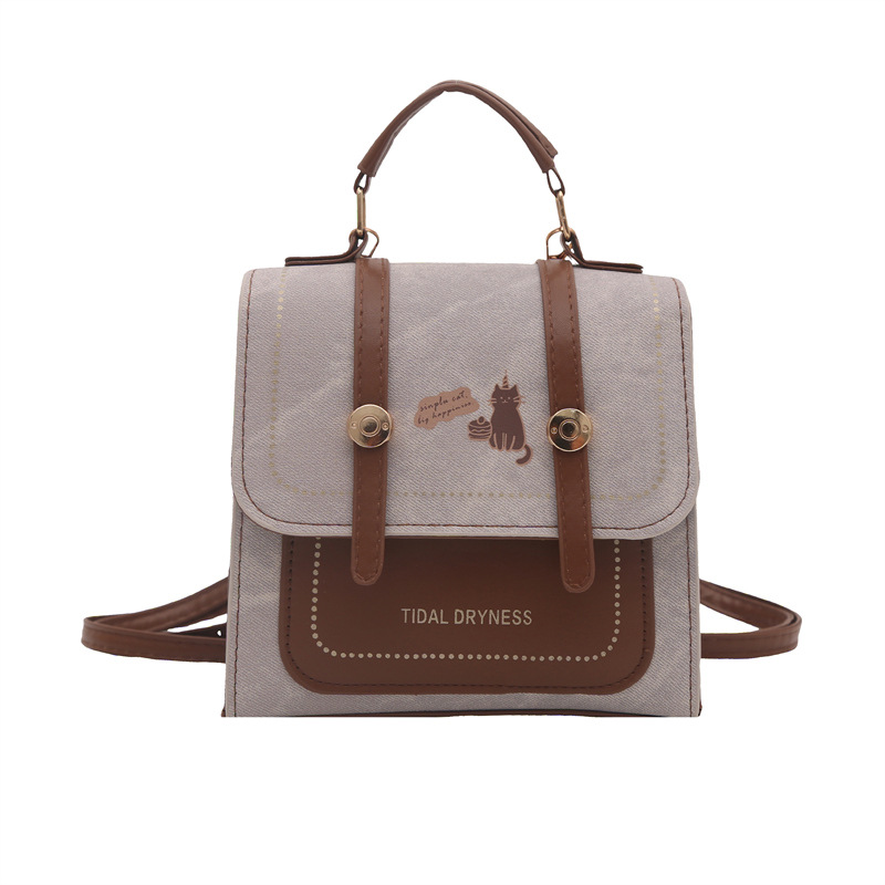 Mochila multifuncional de moda de viaje universal ocio personalidad retro estilo universitario de estilo coreano mochila