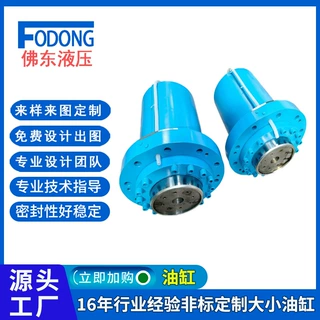 跨境专供圆形前法兰双作用液压油缸冶金设备重载油缸可按图纸定做