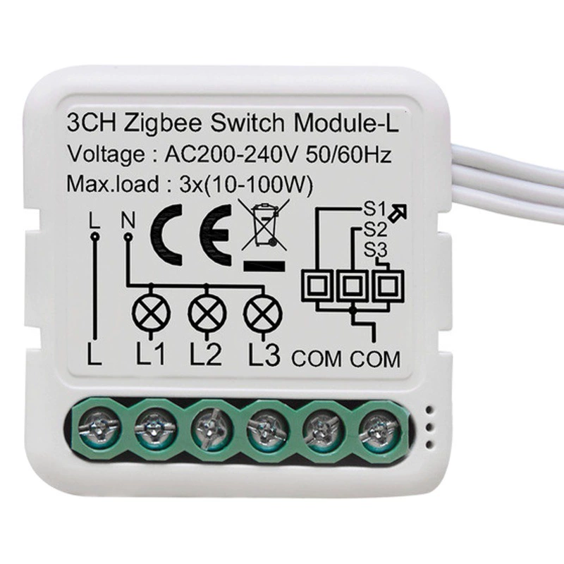 Модуль умного переключателя zigbee-переключателя, одиночный пожарный переключатель Tuya поддерживает Yandex/google/alexa