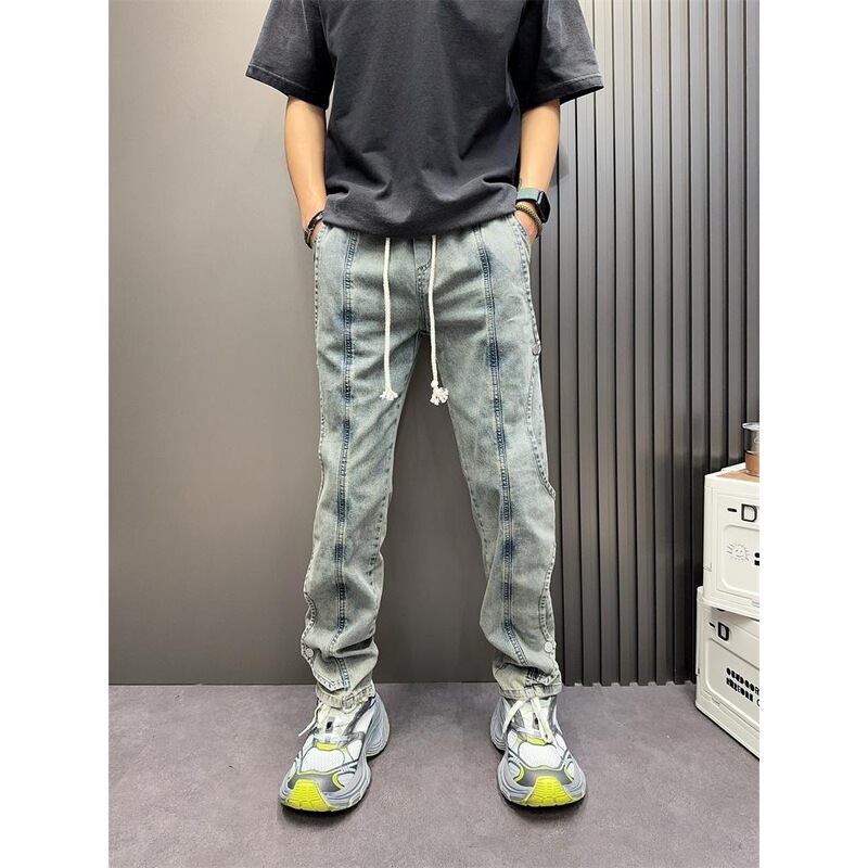 Mid-Waist Simple Versatile Trendy Japanese-Style New Fashion Harajuku Artistic Lazy Denim
