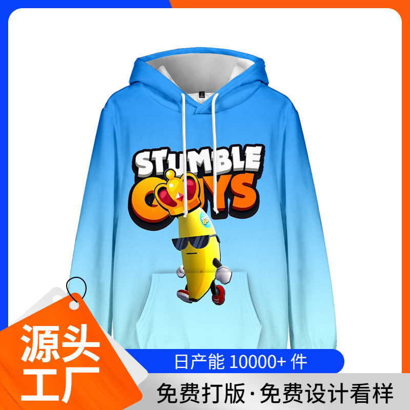 3D New Style Stumble Guys Collision Party Merchandise Sweatshirt Cross-Border Casual Pullover Hooded Sweatshirt 3D New Style Stumble Guys Collision Party Merchandise Sweatshirt Cross-Border Casual Pullover Hooded Sweatshirt