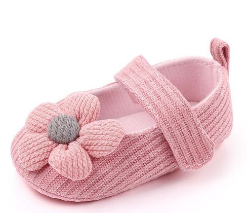 Baby shoes for girls, spring and autumn style, floral princess soft sole learning to walk shoes for babies, 0-6-12 months, anti-slip girl shoes