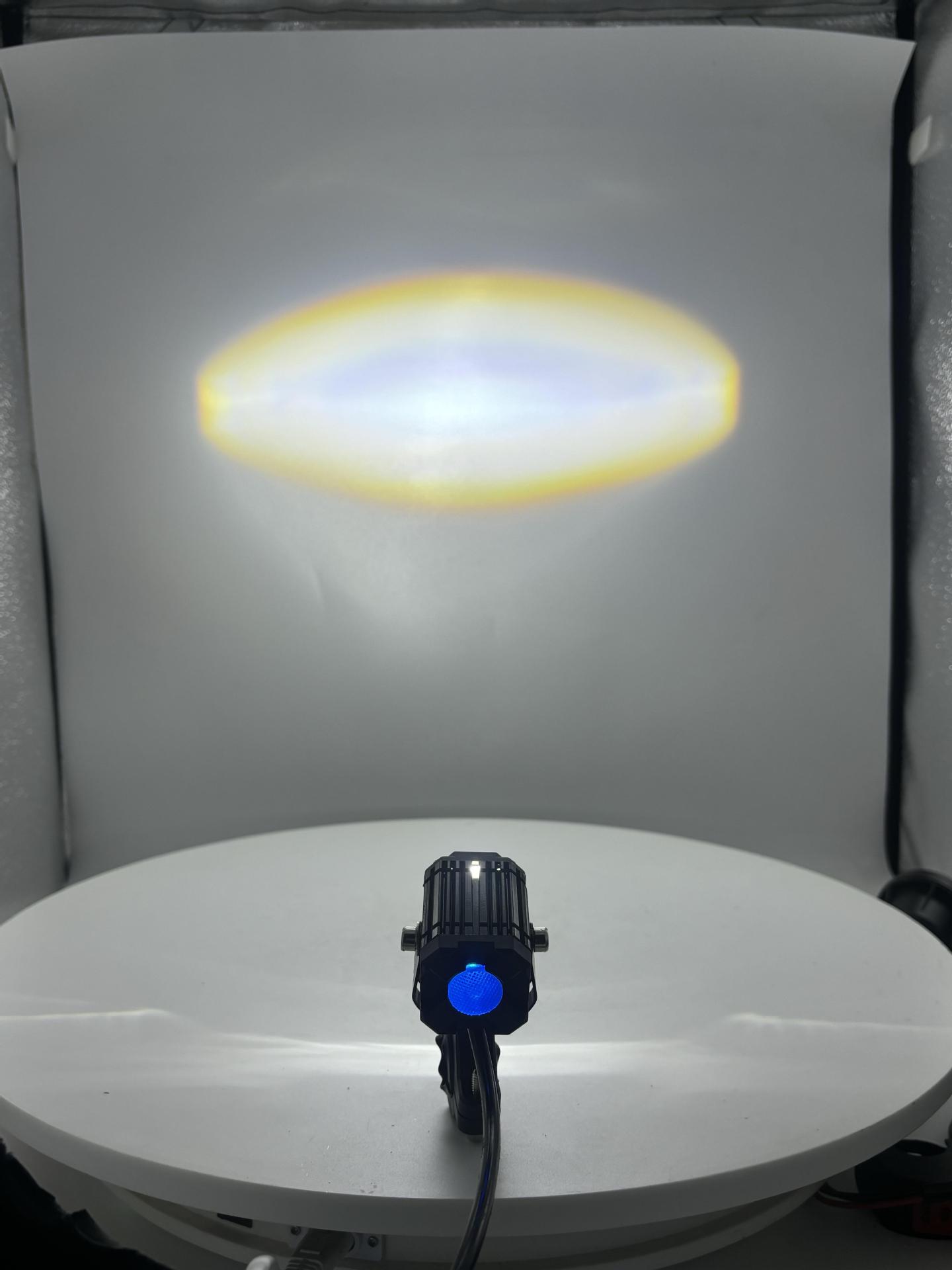 Cross-Border Motorcycle Spotlight Waterproof High-Brightness White and Yellow Light Motorcycle Headlight Square Steel Cannon Electric Vehicle High and Low Beam