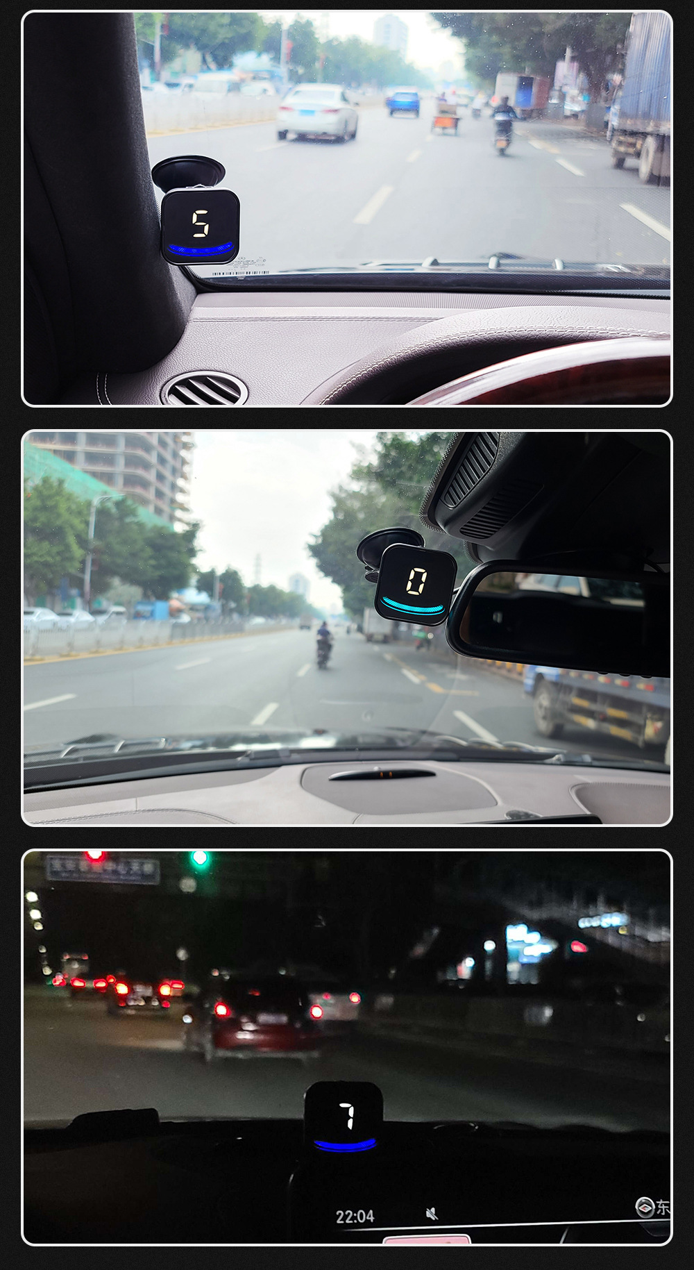 Car Head-Up Display Universal Hud Vehicle Gps Speedometer Speed Measurement Compass High-Definition Smart Display