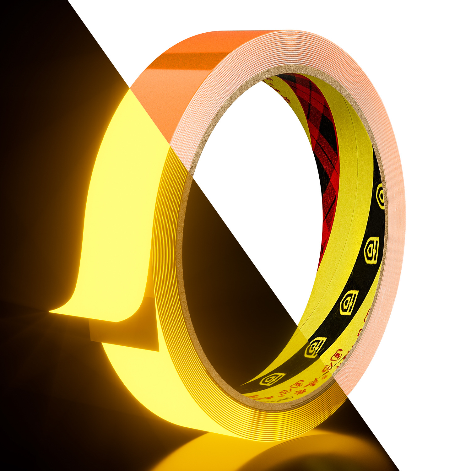 Cinta luminosa verde al por mayor, escalera de advertencia, suelo, cinta luminiscente de alto brillo, cinta fluorescente de color de almacenamiento de luz