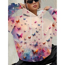 B 54318 Christmas Tree Print Hoodie �}�Q���l��