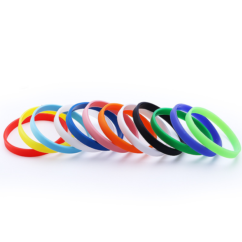 Narrow Version 8mm Wide Pure Color Silicone Bracelet Glossy Team Building Team Luminous Sports Spot Wordless Silicone Wrist Strap Narrow Version 8mm Wide Pure Color Silicone Bracelet Glossy Team Building Team Luminous Sports Spot Wordless Silicone Wrist Strap