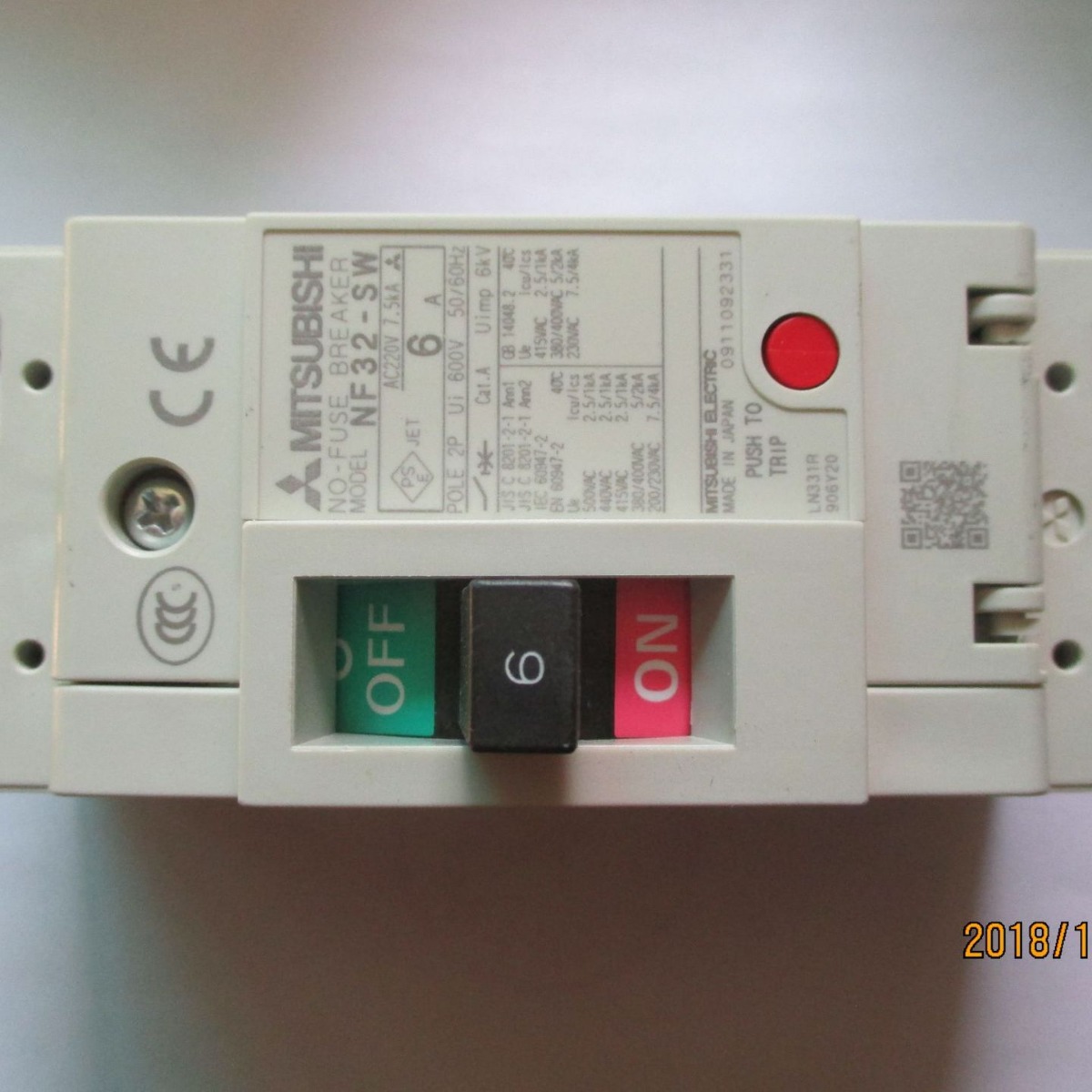 全新原装正品三菱断路器NF32-SW 2P 6A