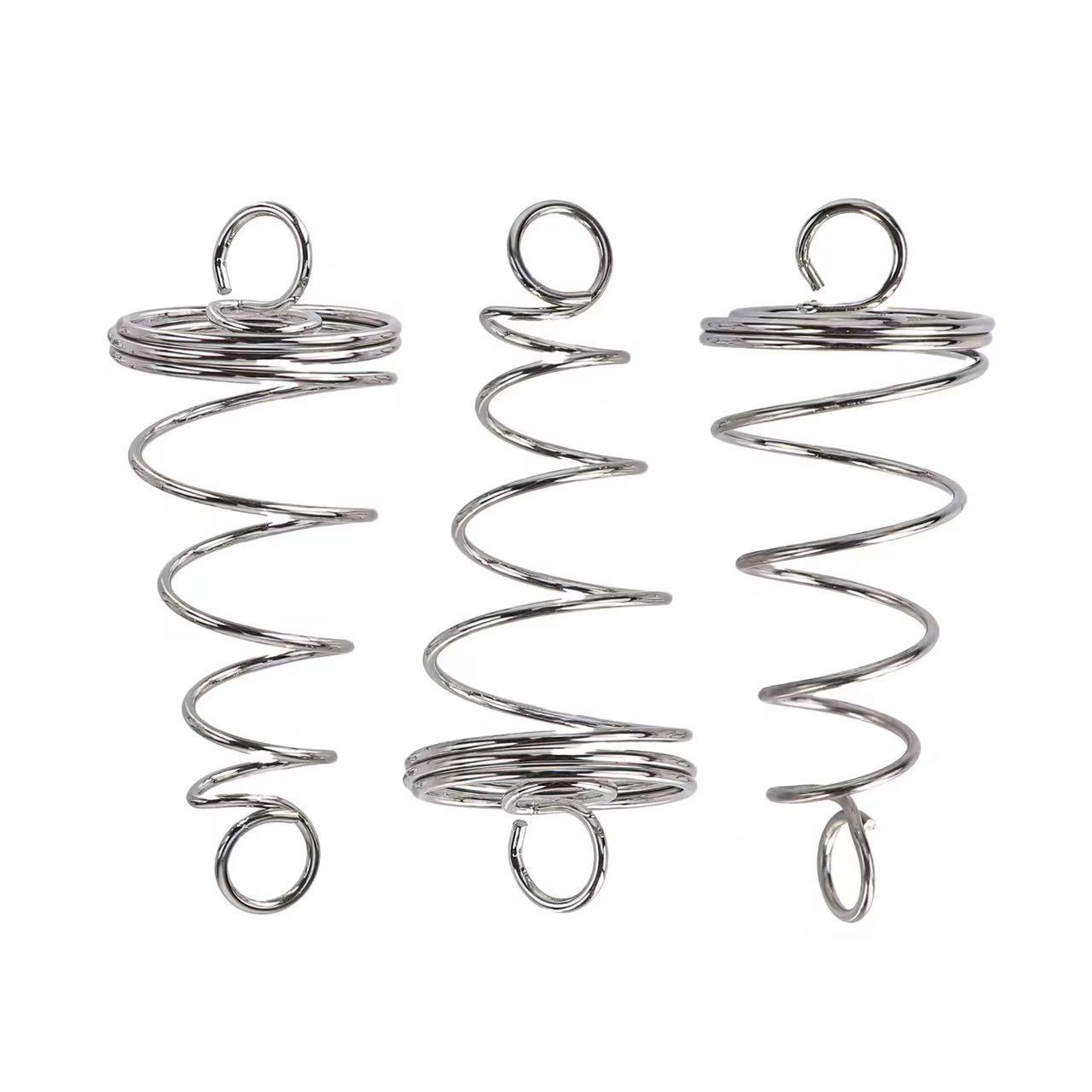 制造商生产高品质不锈钢卷绕式金属压缩弹簧风铃螺旋装饰品