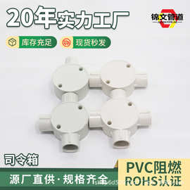 PVC国际司令箱 单通 直通 三通 四通 圆形过路分线接线盒
