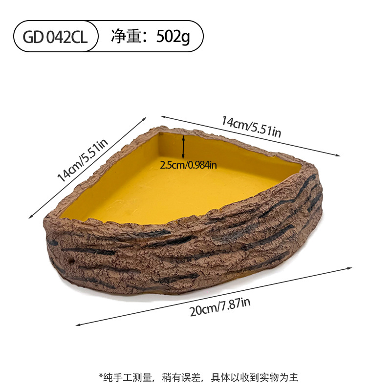 Suministros para reptiles, tazón de alimentación para tortugas pequeñas, recipiente de agua de resina para jardín, tazón de alimentación para arañas, serpientes, lagartos y tortugas. image 16