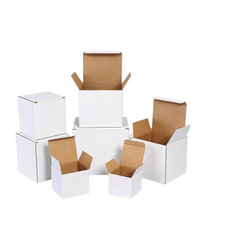 Caja blanca laminada de cartón corrugado E-flute en stock para piezas de automóvil, caja para tazas, caja para juguetes, caja para paraguas, caja para aromaterapia, caja de color, caja de embalaje transfronterizo personalizada image 6