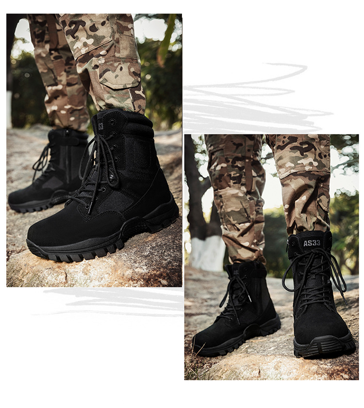 New outdoor special forces training boots large size for tactical boots men and women wear-resistant combat boots hiking desert hiking boots_voghion.com