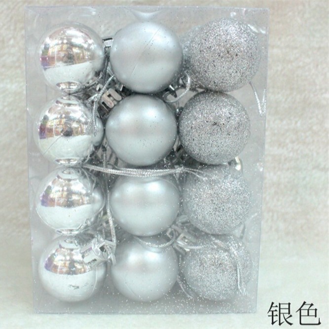 Bola de Navidad Bola brillante 3cm24 BOLA DE Navidad de plástico árbol de Navidad bola decorativa BOLA DE Navidad