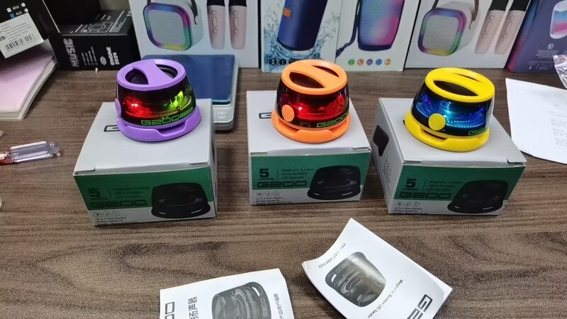 跨境爆款新款G200音响磁吸支架便携高音质低音炮led彩灯小型户外|undefined