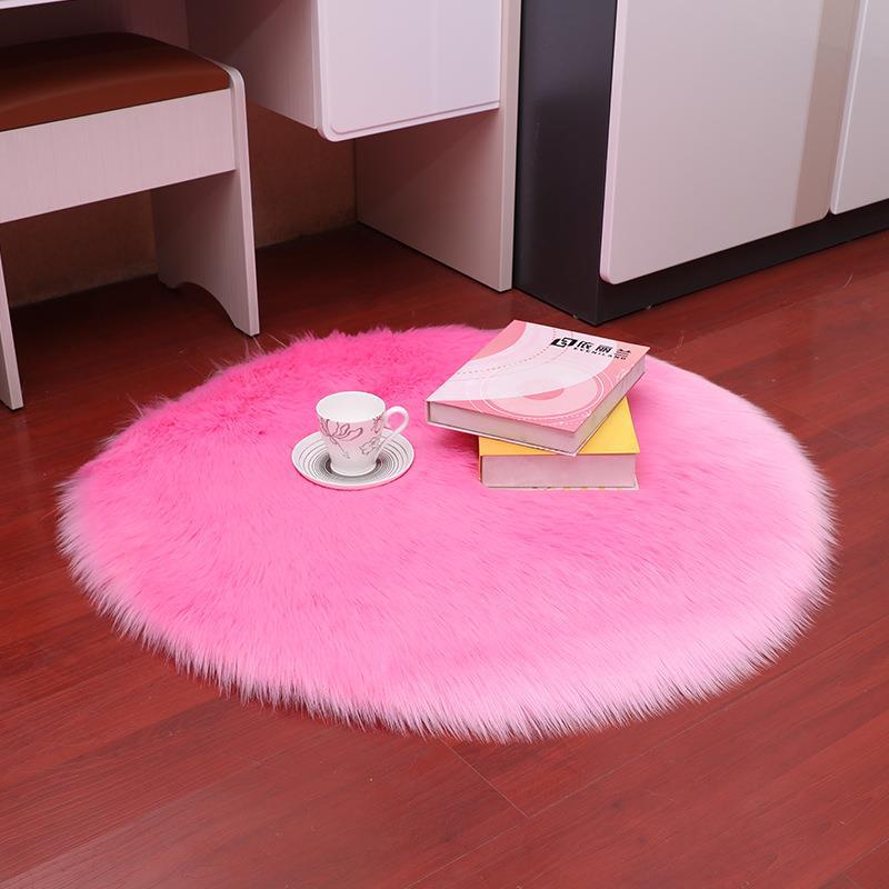 Carpet Floor Mat | Other Car Carpet - dark-pink-diameter-30cm-round