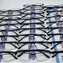 男商务钢板架TR90全框半框拉丝纯钛眉毛板材钢皮近视眼镜框架