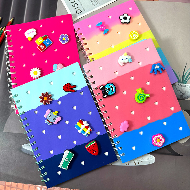 Cuaderno de silicona A5 DIY desmontable cuaderno de dibujos animados cuaderno