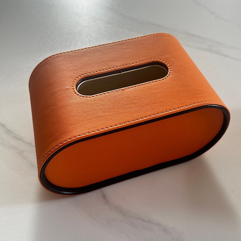 Nueva caja de pañuelos de lujo ligera ovalada creativa, sala de estar, dormitorio, servilleta de escritorio, caja de almacenamiento, caja de dibujo, sentido avanzado