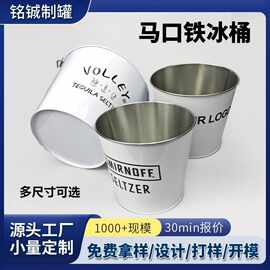 厂家批定发制马口铁桶餐厅圆桶酒店香槟啤酒镀锌铁冰桶手提金属桶