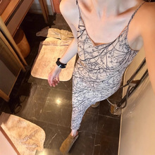 yh yuan创返场款 杏花吊带裙碎花连衣裙复古