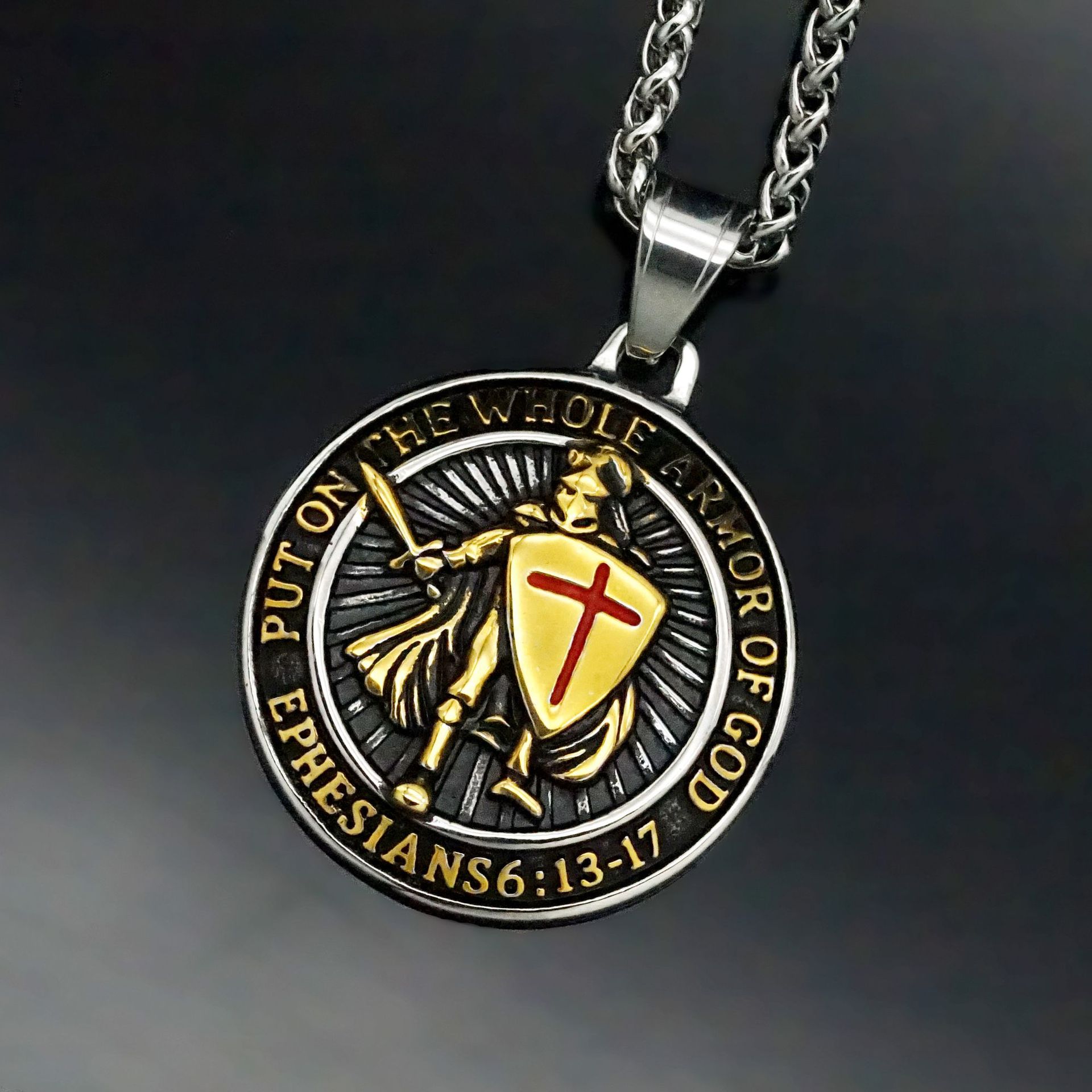 Letter, Knight Pattern 1 Piece 304 Stainless Steel Letter Knight Pendant