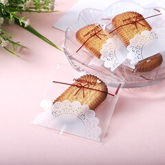 ベーキング包装透明レース蝶結び自封袋キャンディー菓子食品包装袋oppベーキング自粘袋