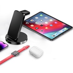 メーカーは、携帯電話、ワイヤレス充電、ヘッドセット、ワイヤレス充電、時計、ワイヤレス充電用のクロスボーダースリーインワンワイヤレス充電スタンドを専門的に提供しています。