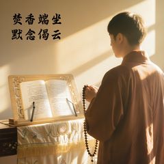 看书架佛经阅读架学生读书架放经书架木质念经架读经架子高档架子
