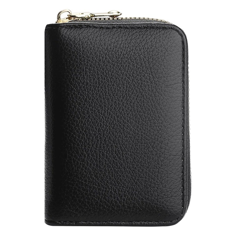 Titular de la tarjeta anti-desgaussing hombres y mujeres cremallera multi-Tarjeta Banco ID titular de la tarjeta de gran capacidad Licencia de Conducir pequeña cartera titular de la tarjeta