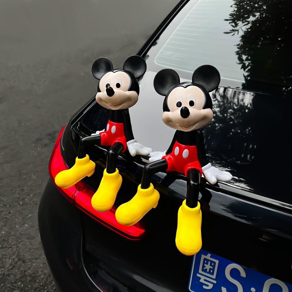 Car Decoration Ornaments Sitting Mickey Doll Toy Car Roof Exterior Car Seat Cartoon Trunk Decoration