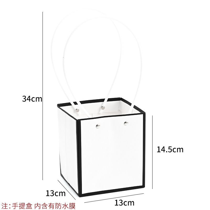 Bolso especial transfronterizo para flores, descuento al por mayor, bolsa trapezoidal de papel kraft impermeable, bolsa de embalaje de regalo, bolsa de ramo