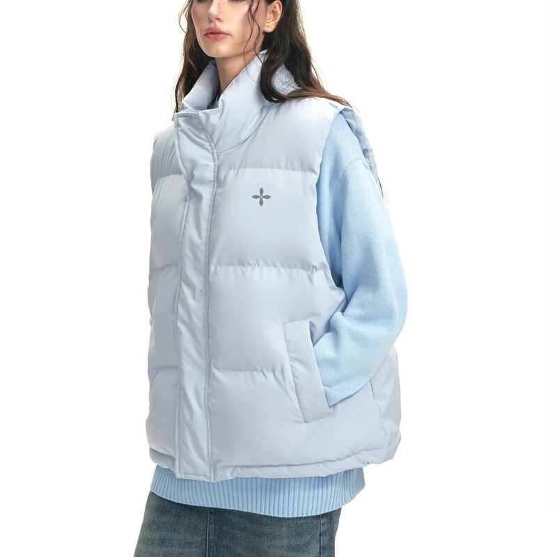 CHOSEN1 CH×Little Devil versatile and simple cotton vest for men, winter warm stand-up collar vest, inner lining for women