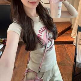 官图 韩系甜美风设计无袖t恤女夏季新款修身显瘦重工款裤子一整套