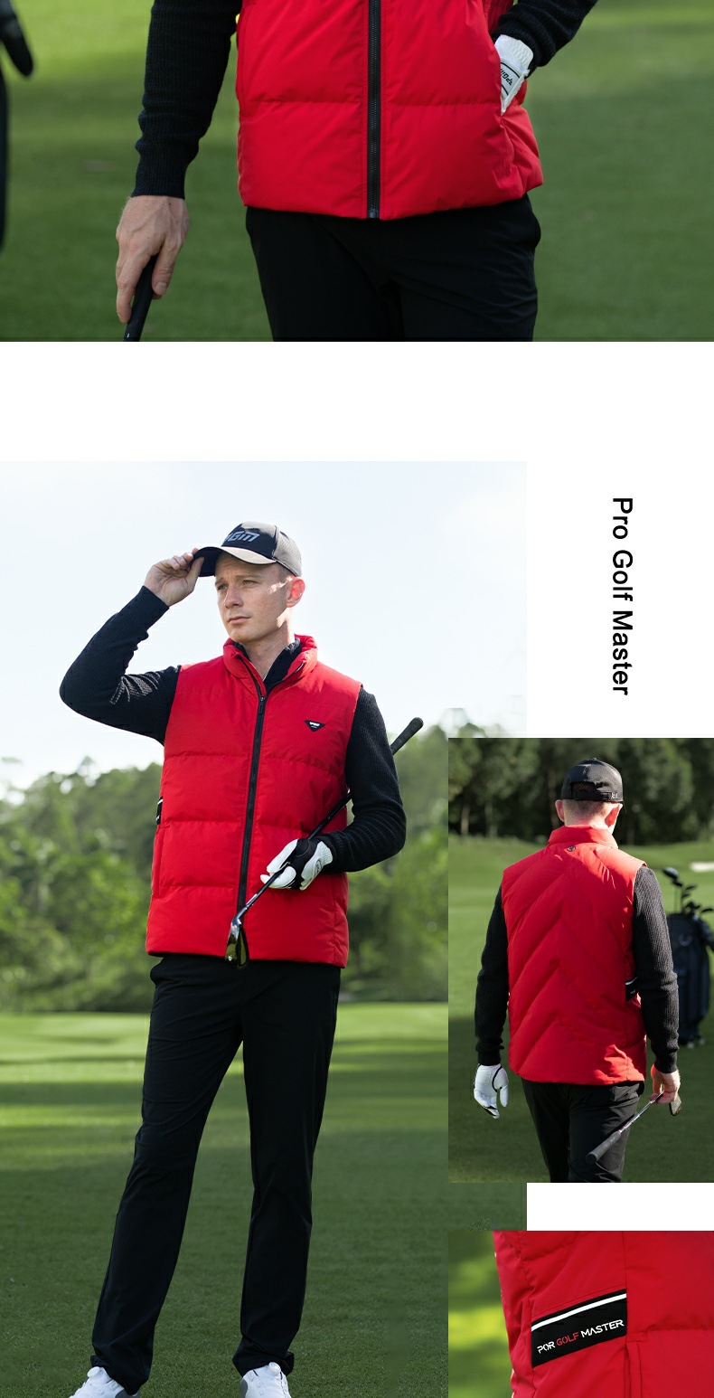 Áo gilê lông vũ PGM chống gió giữ ấm cổ đứng dành cho golf — YF759-Vest đỏ [chống gió và giữ ấm/vịt nhồi], YF759-Áo vest đen [chống gió và ấm áp/vịt lộn], YF759-Vest trắng [Chống gió và giữ ấm/Đổ đầy lông vịt] chi tiết 13