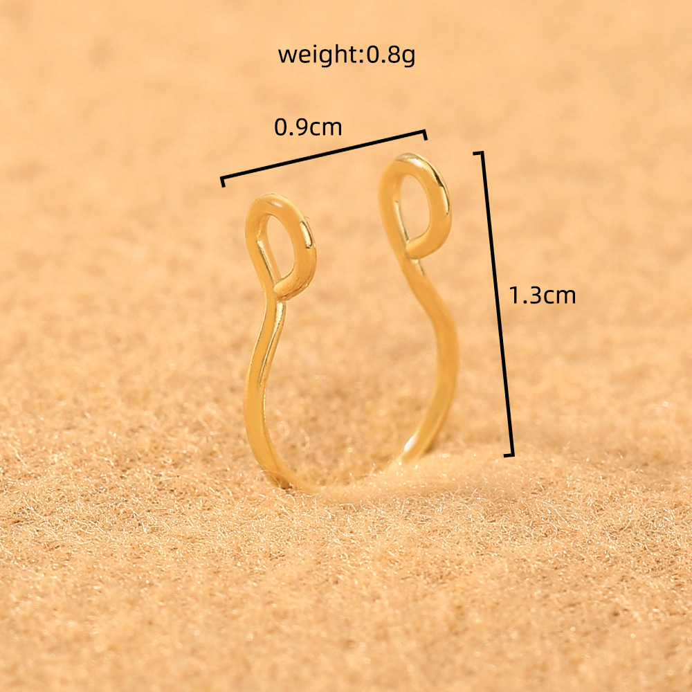 Niche Nasal Septum U-shaped Nose Ring New Stainless Steel False Nose Clip display picture 9