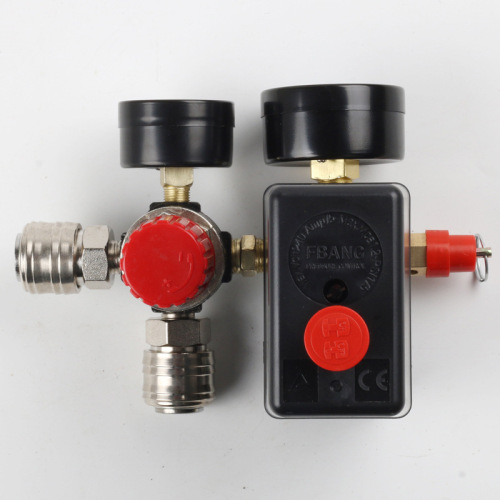 Cross-border export air compressor gas pressure regulating valve four-hole pressure regulating valve automatic pressure switch assembly European style