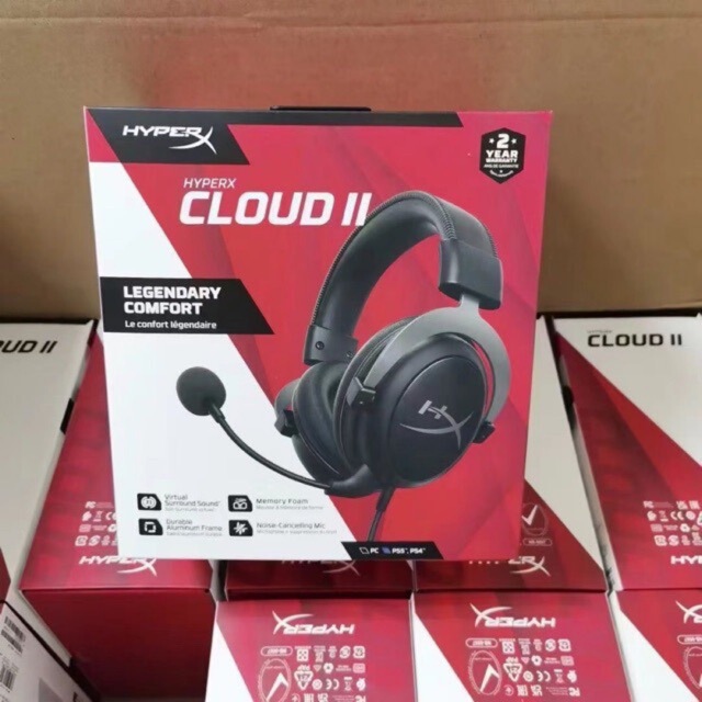 Hyperx Cloud Ii Over-Ear Gaming Headset Hurricane 2Nd Generation E-Sports Headset with Sound Card Cross-Border Foreign Trade