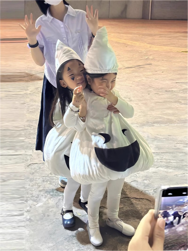 万圣节cos服儿童演出服装男童衣服男孩服饰女童装扮女孩幽灵QCCB|undefined