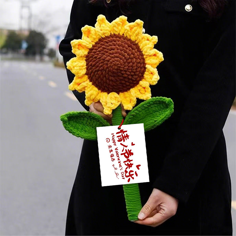 情人节礼物毛线编织花巨无霸玫瑰花束成品送女友闺蜜生日礼物2025|undefined