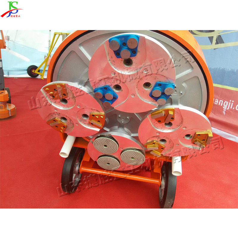 Máquina rectificadora de terrazo de 12 cabezas Máquina rectificadora de suelo de curado de capa epoxi y recolección de polvo máquina todo en uno