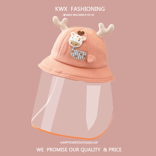 Baby hats, spring and autumn protective hats, anti-droplet masks, children's fisherman hats, male and female baby sunshade, anti-epidemic fisherman hats