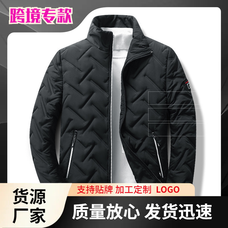 Abrigo de hombre Otoño e Invierno 2023 nuevos hombres de pie collar de algodón acolchado abrigo estilo coreano de moda Chaqueta corta de algodón acolchado abrigo engrosado