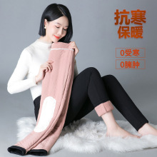 正品高档2025年新款蚕丝裤女秋冬季外穿加绒加厚羊羔绒护膝铅笔裤