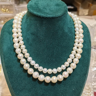 Natural Freshwater Nuclear-free Near-round 10mm Large Pearl Necklace Women's High Luxury Mother's Chain Chain for Mother's Day Valentine's Day