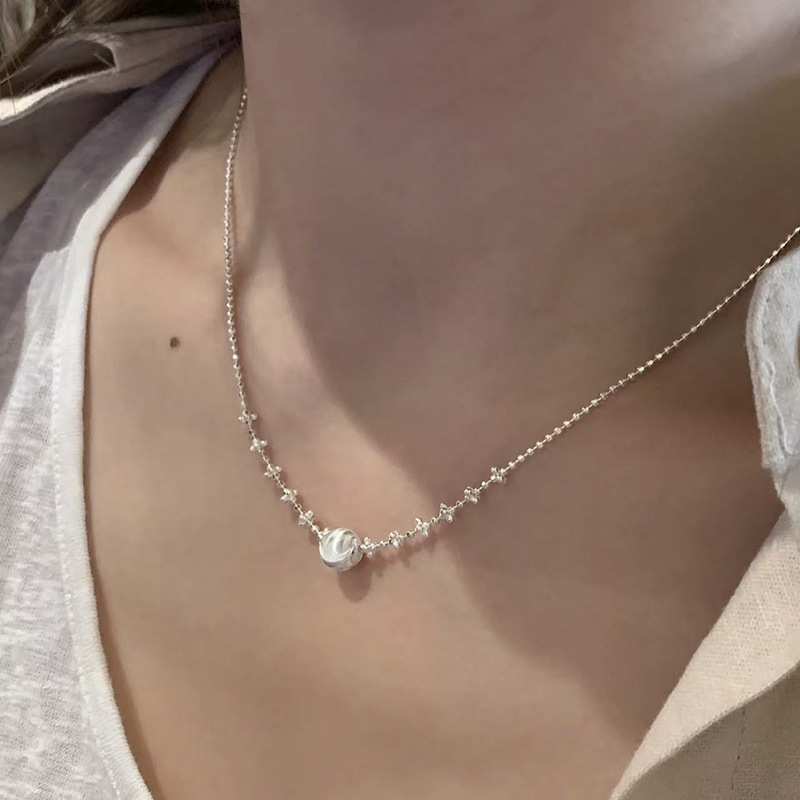 新款法式轻奢珍珠项链女小众复古不掉色锁骨链气质高级感项饰批发|undefined