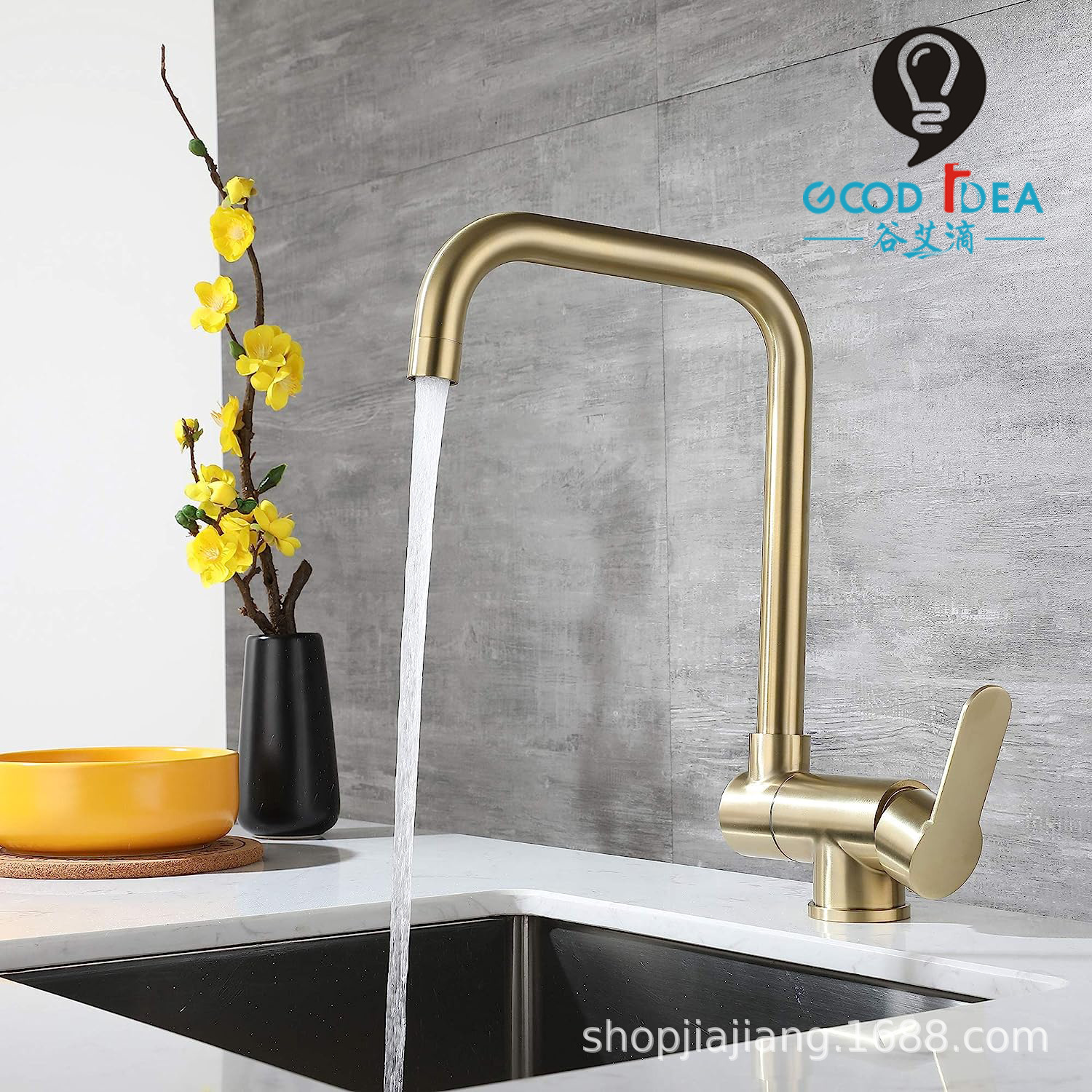 Transfronteriza 304 de acero inoxidable de la cocina de oro ventana interior plegable grifo caliente y fría plegable cuenca vegetal grifo oculto