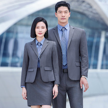男女同款西服套装职业正装物业商务西装外套售楼部酒店马甲工作服