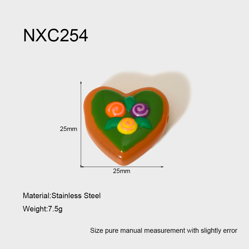 9g Weight Beads Jewelry Making Type 25*25mm Jewelry Making Size 1 Piece Quantity Glass Material Fruit, Heart Shape, Boots Pattern Cute, Sweet Style Irregular Craft 1 Piece 25*25mm Glass Fruit Heart Shape Boots Polished Beads DIY Jewelry Accessories 6